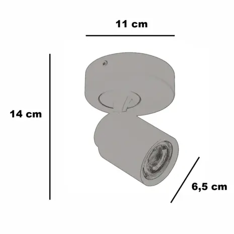 Freelight Spot Razza 1 lichts GU10 zwart goud