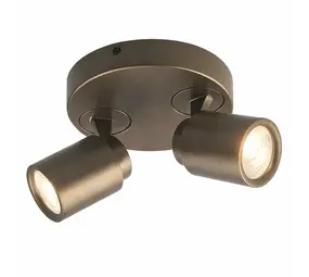 Freelight Spot Razza 2 lichts Ø 17 cm GU10 brons goud