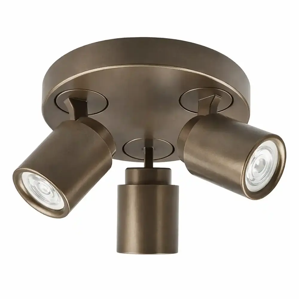 Freelight Spot Razza 3 lichts Ø 21 cm GU10 brons goud