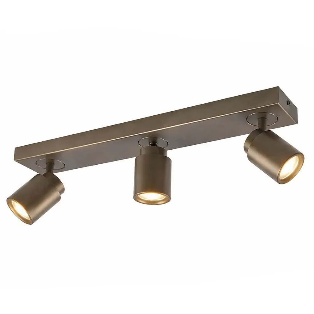 Freelight Spot Razza 3 lichts L 54 cm GU10 brons goud