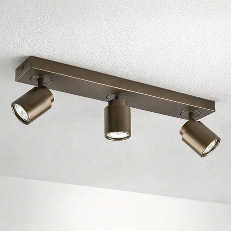 Freelight Spot Razza 3 lichts L 54 cm  GU10 brons goud