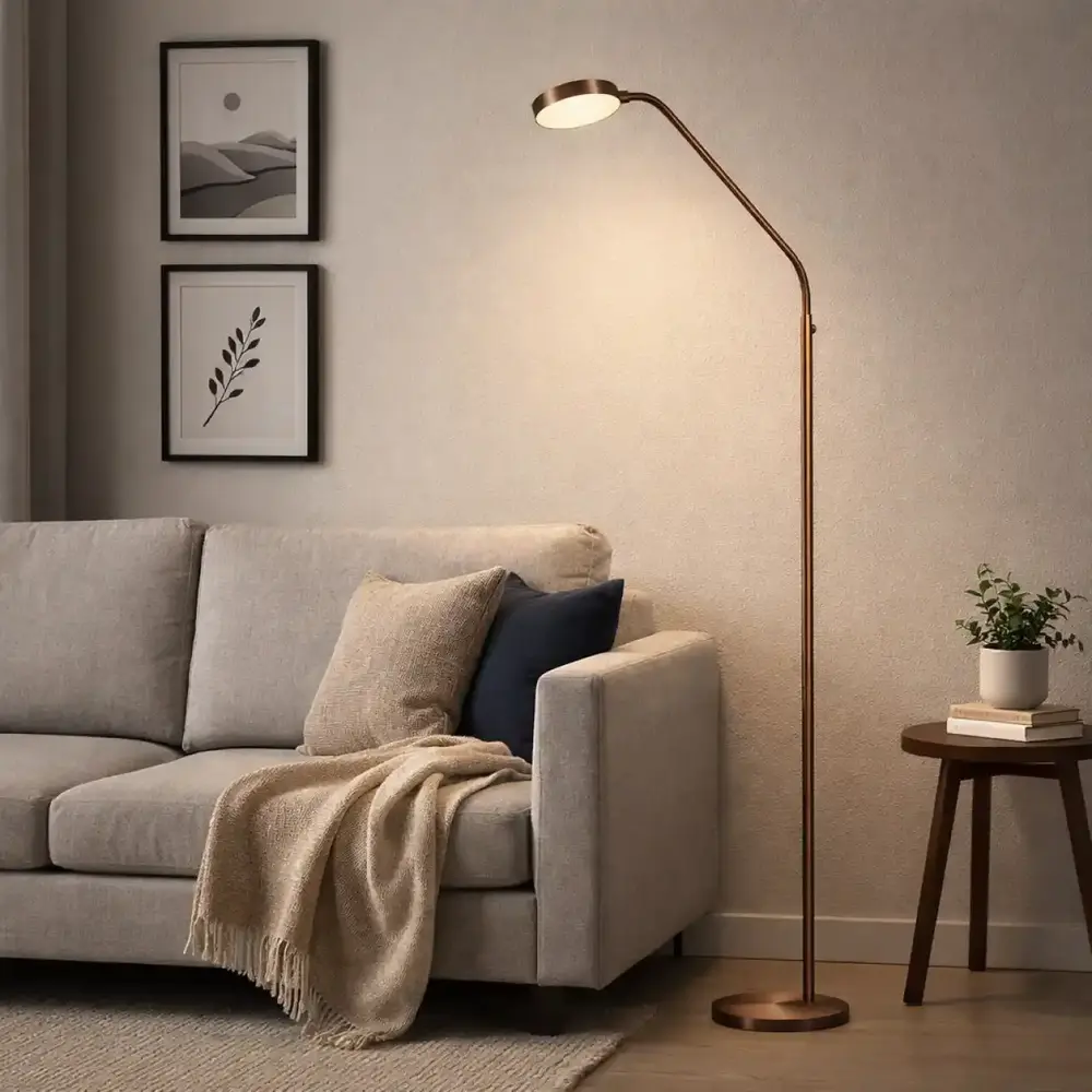 Expo Trading Vloerlamp Duuk oplaadbaar H 166 cm brons