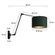 Steinhauer Wandlamp prestige chic 8121 zwart kap groen velours
