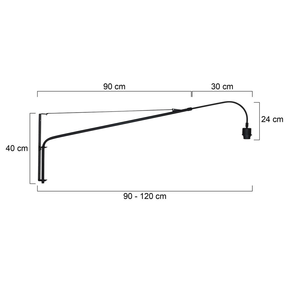 Steinhauer Wandlamp elegant classy 2574zw zwart