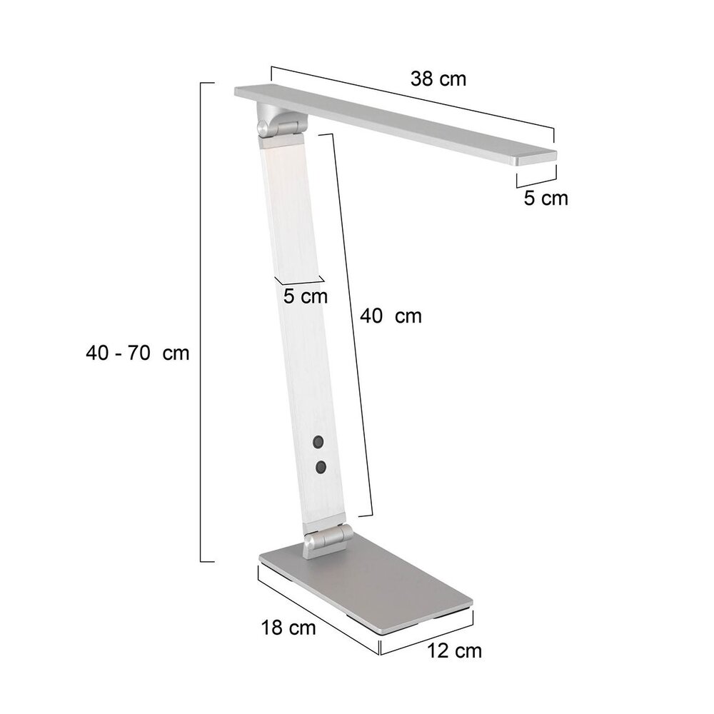 Steinhauer Tafellamp serenade LED 2684st staal