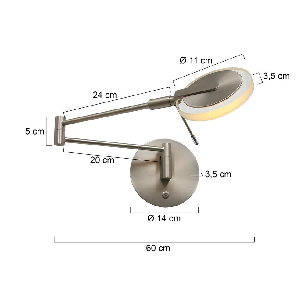 Steinhauer Steinhauer wandlamp turound LED 2733st staal