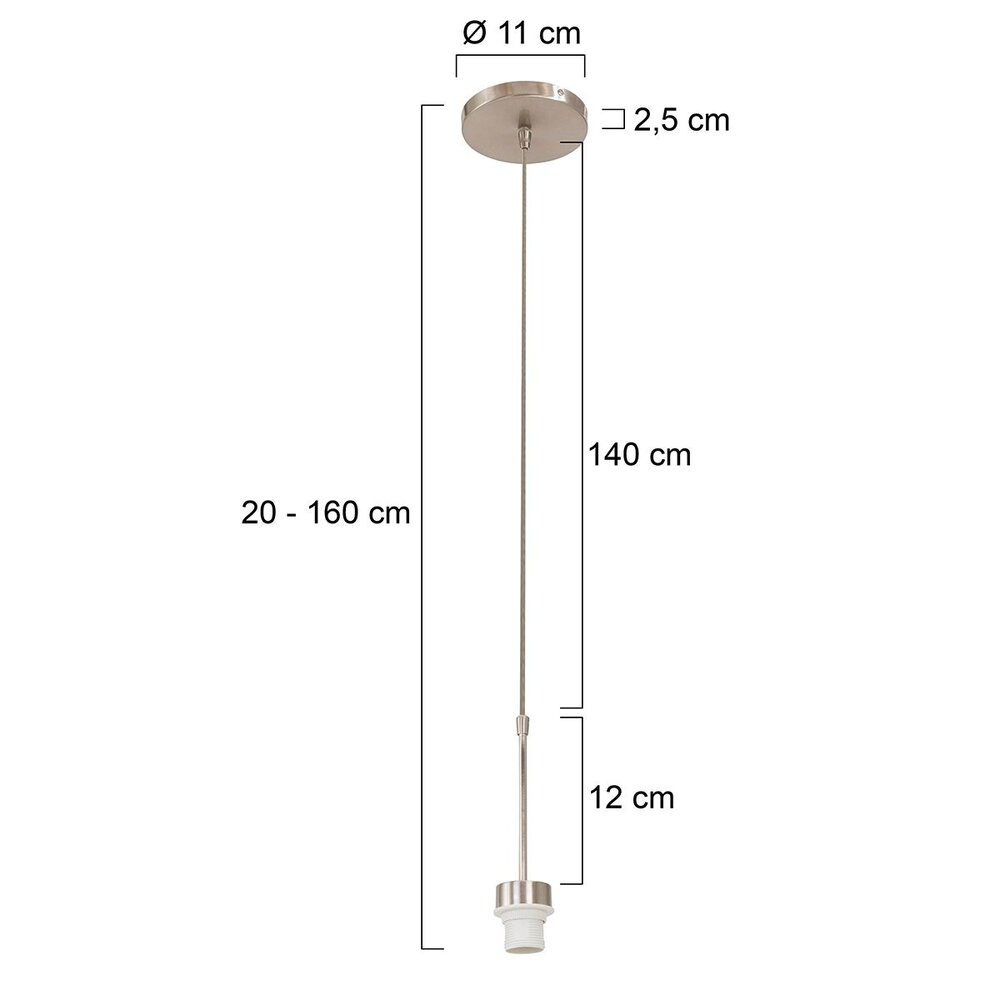 Steinhauer Hanglamp Sparkled light 3602 staal