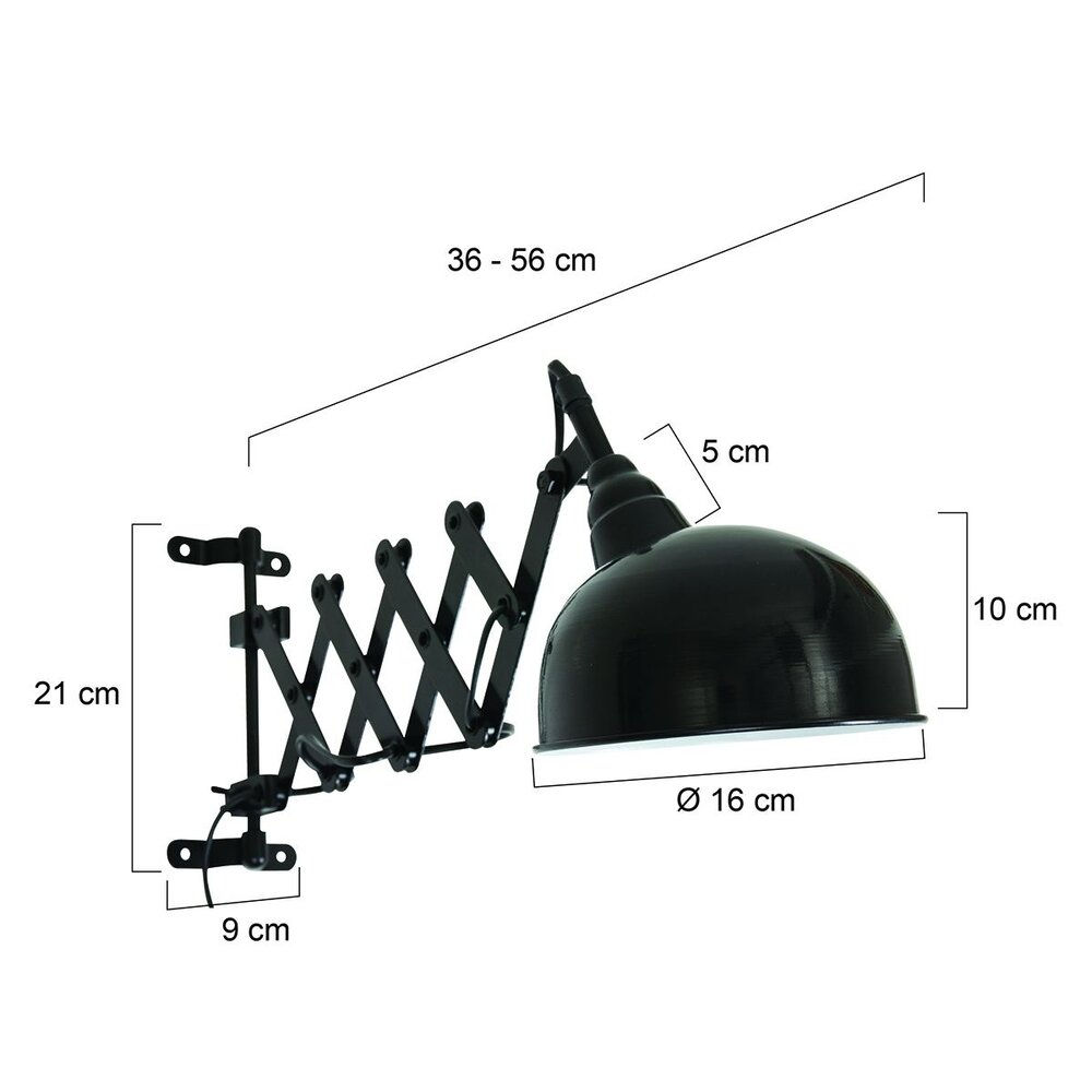 Steinhauer Wandlamp yorkshire 7774 zwart