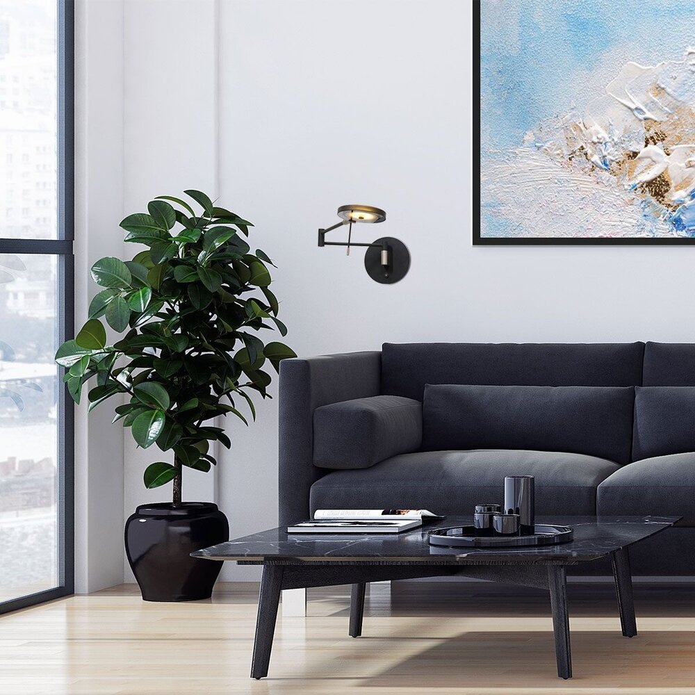 Steinhauer Steinhauer wandlamp turound LED 2734zw zwart