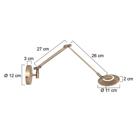 Steinhauer Wandlamp 2110br zodiac LED