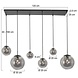 Steinhauer Hanglamp bollique L 120 cm B 25 cm 6 lichts 3499 zwart Steinhauer Hanglamp bollique L 120 cm B 25 cm 6 lichts 3499 zwart