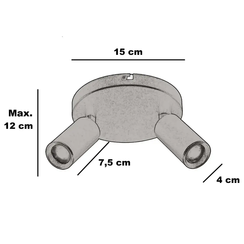 Freelight Spot Scolo 2 lichts Ø 15 cm brons goud