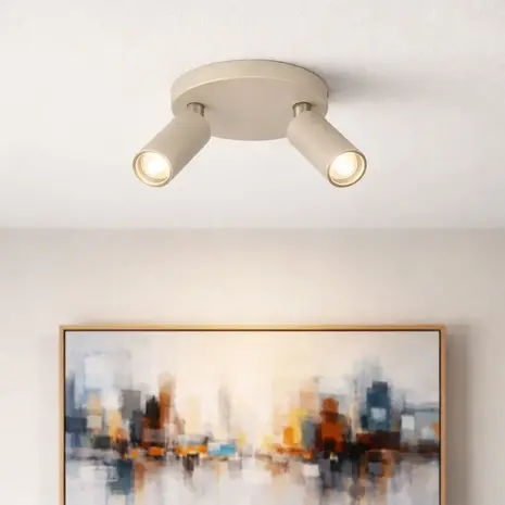 Freelight Spot Scolo 2 lichts Ø 15 cm beige