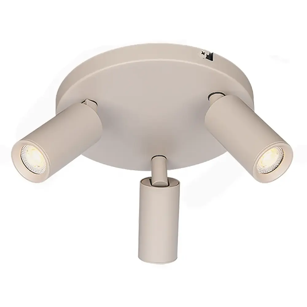 Freelight Spot Scolo 3 lichts Ø 18 cm beige