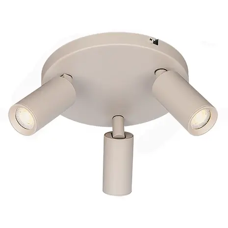 Freelight Spot Scolo 3 lichts Ø 18 cm beige