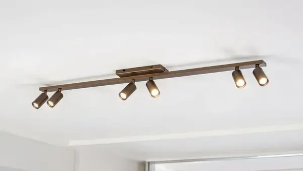 Freelight Spot Scolo 6 lichts L 119 cm brons goud