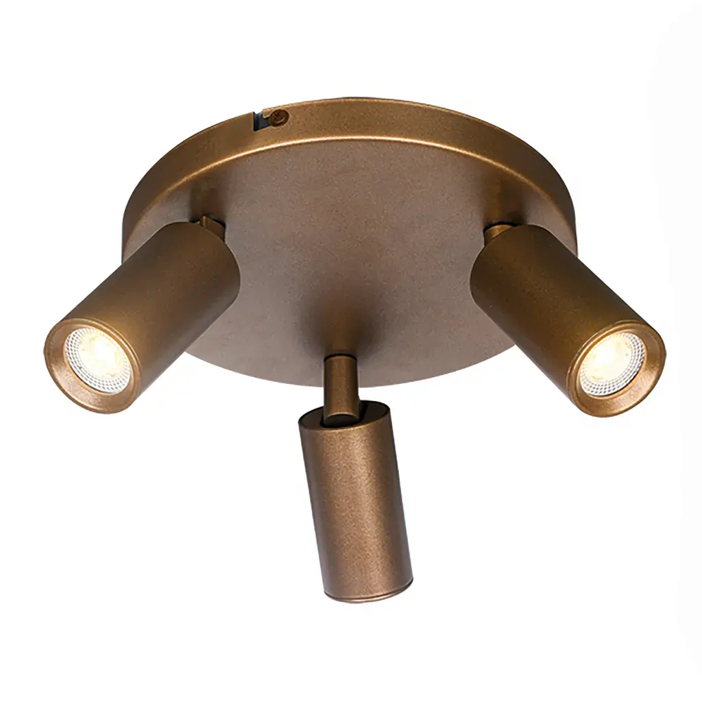 Freelight Spot Scolo 3 lichts Ø 18 cm brons goud