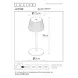 Lucide JUSTINE - Oplaadbare Tafellamp Binnen/Buiten - Accu/Batterij - LED Dimb. - 1x2W 2700K - IP54 - Met draadloos oplaadstation - Roest bruin