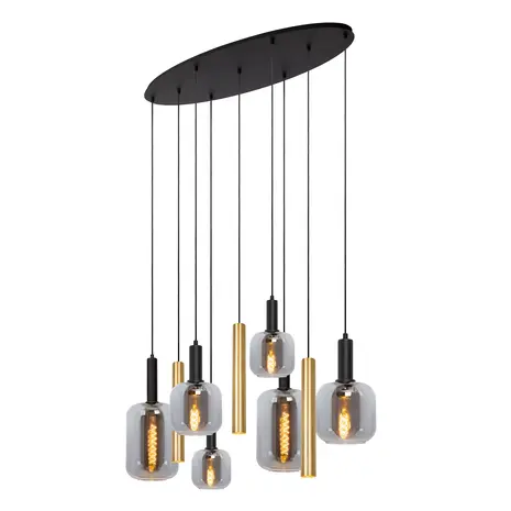 Lucide JOANET - Hanglamp - 4xE27 & 3xGU10 - Messing Lucide JOANET - Hanglamp - 4xE27 & 3xGU10 - Messing