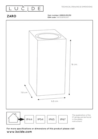 Lucide ZARO - Wandspot / Wandlamp Binnen/Buiten - 2xGU10 - IP65 - Zwart Lucide ZARO - Wandspot / Wandlamp Binnen/Buiten - 2xGU10 - IP65 - Zwart