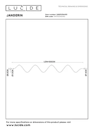 Lucide JANDERIN - Wandlamp - LED Dimb. - CCT - 1x48W 2200K/3300K - Handbewegingssensor - Champagne kleur | Vibes