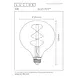 Lucide G95 - Filament lamp - Ø 9,5 cm - LED Dimb. - E27 - 1x4,9W 2700K - Transparant