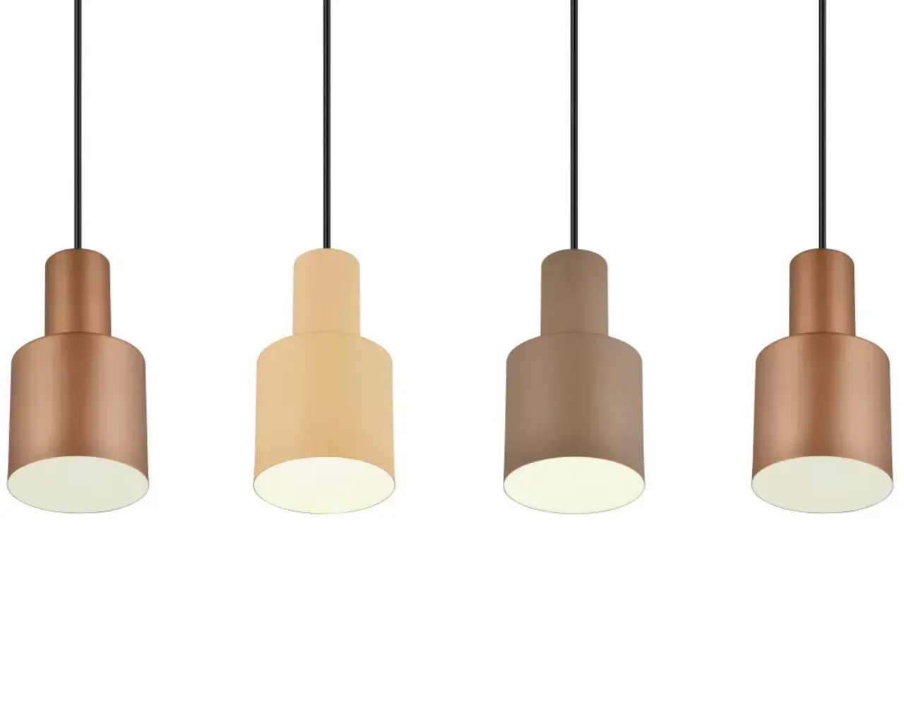 Trio Leuchten Hanglamp Agudo 4 lichts L 80 cm zwart Trio Leuchten Hanglamp Agudo 4 lichts L 80 cm zwart