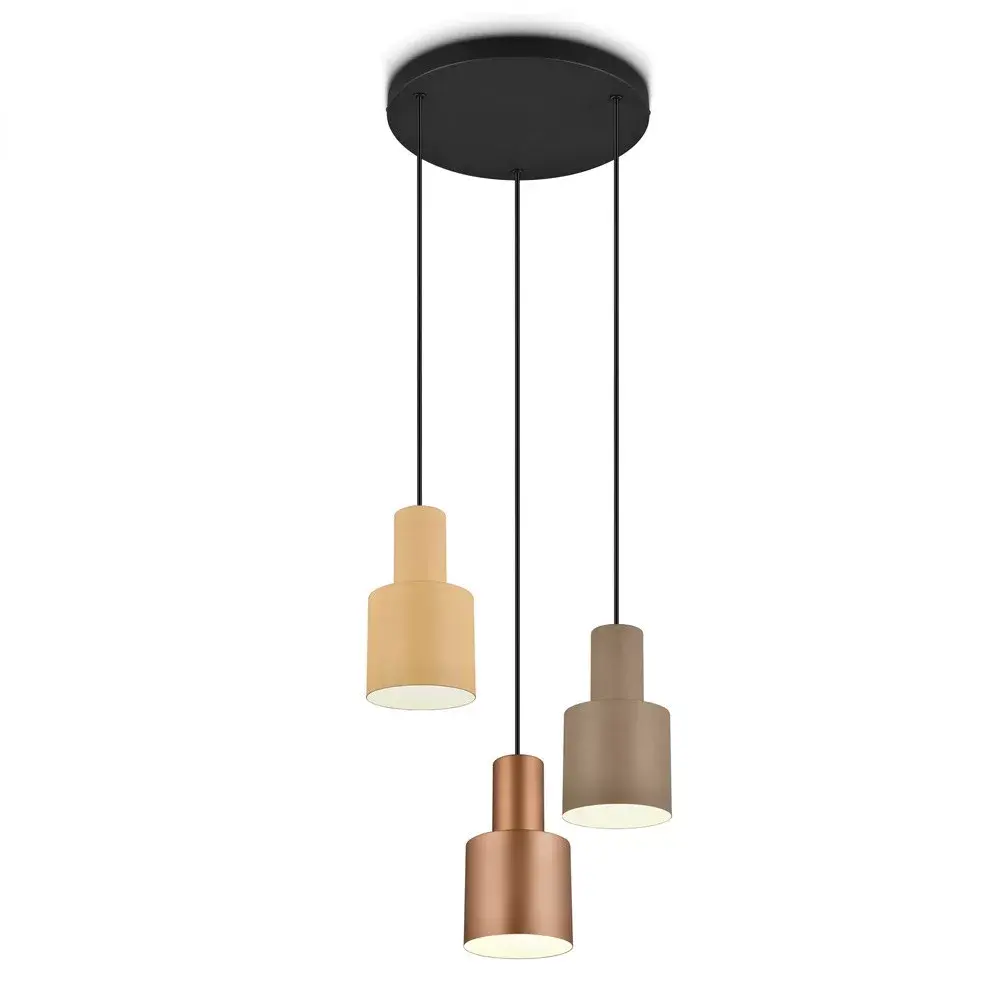Trio Leuchten Hanglamp Agudo 3 lichts Ø 30 cm zwart