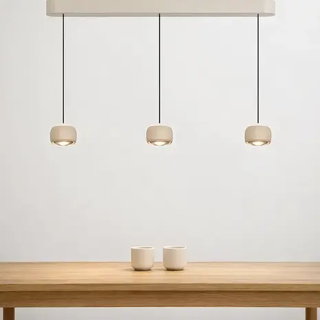 Freelight Hanglamp Cosmo 3 lichts L 90 cm comfortlift beige