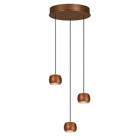 Freelight Hanglamp Cosmo 3 lichts Ø 35 cm comfortlift brons goud