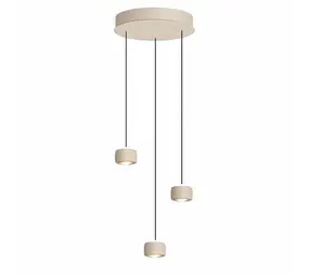 Freelight Hanglamp Cosmo 3 lichts Ø 35 cm comfortlift beige