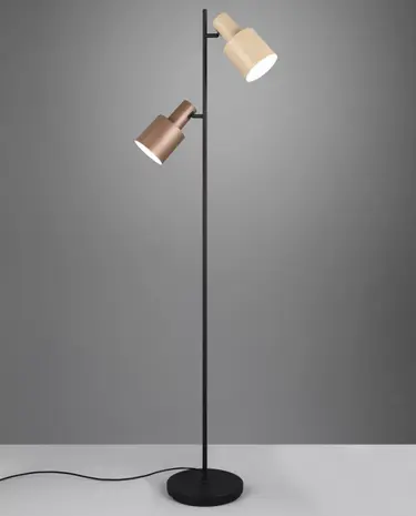 Trio Leuchten Vloerlamp Agudo 2 lichts H 161 cm zwart