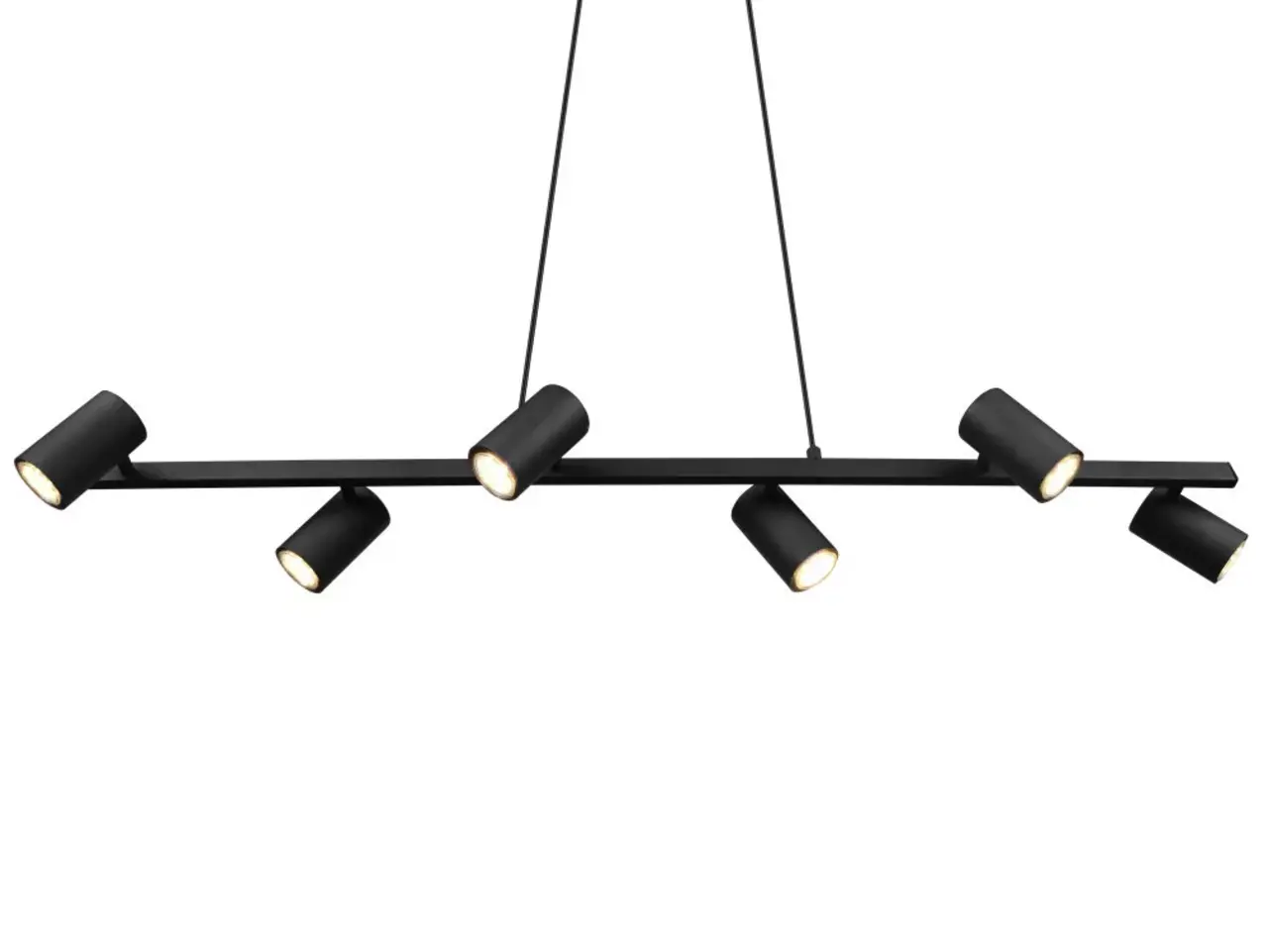 Trio Leuchten Hanglamp Marley 6 lichts L 115 cm zwart