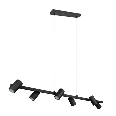 Trio Leuchten Hanglamp Marley 6 lichts L 115 cm zwart