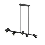 Trio Leuchten Hanglamp Marley 6 lichts L 115 cm zwart
