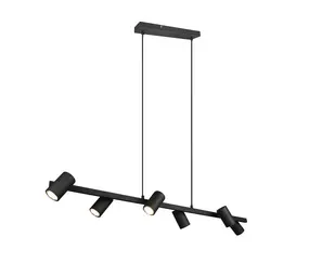 Trio Leuchten Hanglamp Marley 6 lichts L 115 cm zwart Trio Leuchten Hanglamp Marley 6 lichts L 115 cm zwart