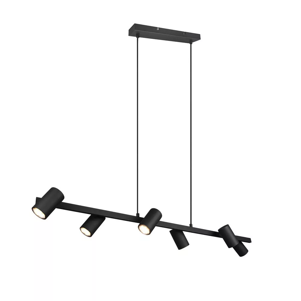 Trio Leuchten Hanglamp Marley 6 lichts L 115 cm zwart