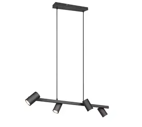 Trio Leuchten Hanglamp Marley 4 lichts L 80 cm zwart Trio Leuchten Hanglamp Marley 4 lichts L 80 cm zwart