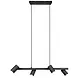 Trio Leuchten Hanglamp Marley 4 lichts L 80 cm zwart Trio Leuchten Hanglamp Marley 4 lichts L 80 cm zwart