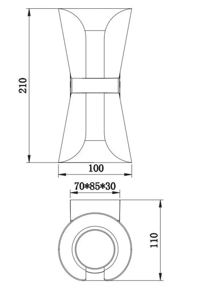 Trio Leuchten Wandlamp Coat H 21 cm wit goud