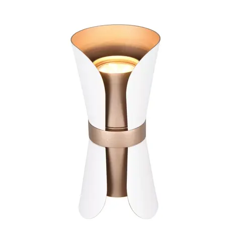 Trio Leuchten Wandlamp Coat H 21 cm wit goud