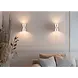 Trio Leuchten Wandlamp Coat H 21 cm wit goud
