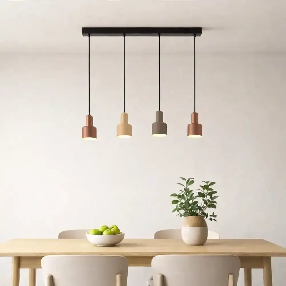 Trio Leuchten Hanglamp Agudo 4 lichts L 80 cm zwart Trio Leuchten Hanglamp Agudo 4 lichts L 80 cm zwart