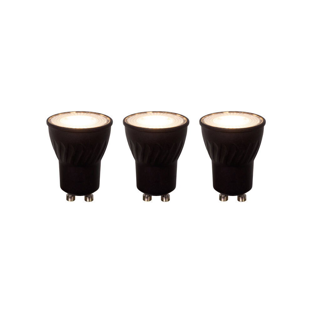 Lucide MR11 * 3 - Led lamp - Ø 3,5 cm - LED Dimb. - GU10 (MR11) - 3x3,8W 2700K - Zwart - Set van 3 Lucide MR11 * 3 - Led lamp - Ø 3,5 cm - LED Dimb. - GU10 (MR11) - 3x3,8W 2700K - Zwart - Set van 3