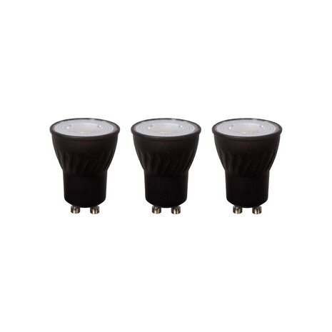 Lucide MR11 * 3 - Led lamp - Ø 3,5 cm - LED Dimb. - GU10 (MR11) - 3x3,8W 2700K - Zwart - Set van 3 Lucide MR11 * 3 - Led lamp - Ø 3,5 cm - LED Dimb. - GU10 (MR11) - 3x3,8W 2700K - Zwart - Set van 3