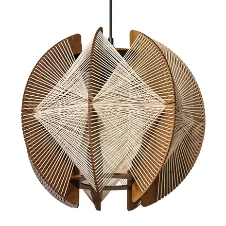 Expo Trading Hanglamp Jessica Ø 50 cm bruin beige Expo Trading Hanglamp Jessica Ø 50 cm bruin beige