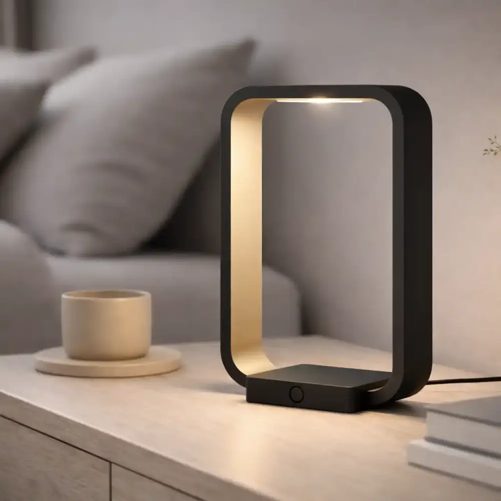 Artdelight Tafellamp Modesto H 20 cm zwart goud