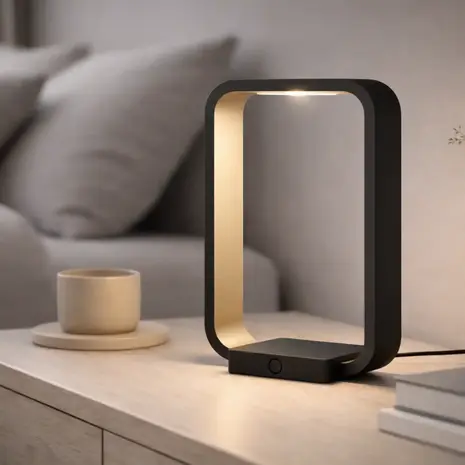 Artdelight Tafellamp Modesto H 20 cm zwart goud