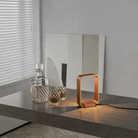 Artdelight Tafellamp Modesto H 20 cm koper brons