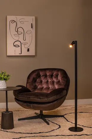 Lucide ANTRIM - Oplaadbare Leeslamp Binnen/Buiten - Accu/Batterij - LED Dimb. - 1x2,2W 2700K - IP54 - Met draadloos oplaadstation - Zwart